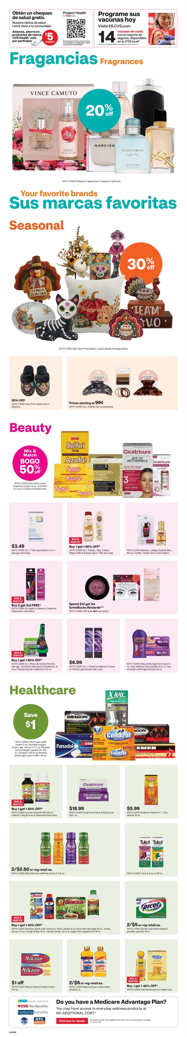CVS Pharmacy (Acton Area, CA) y más Weekly Ad October 11 - 24, 2026