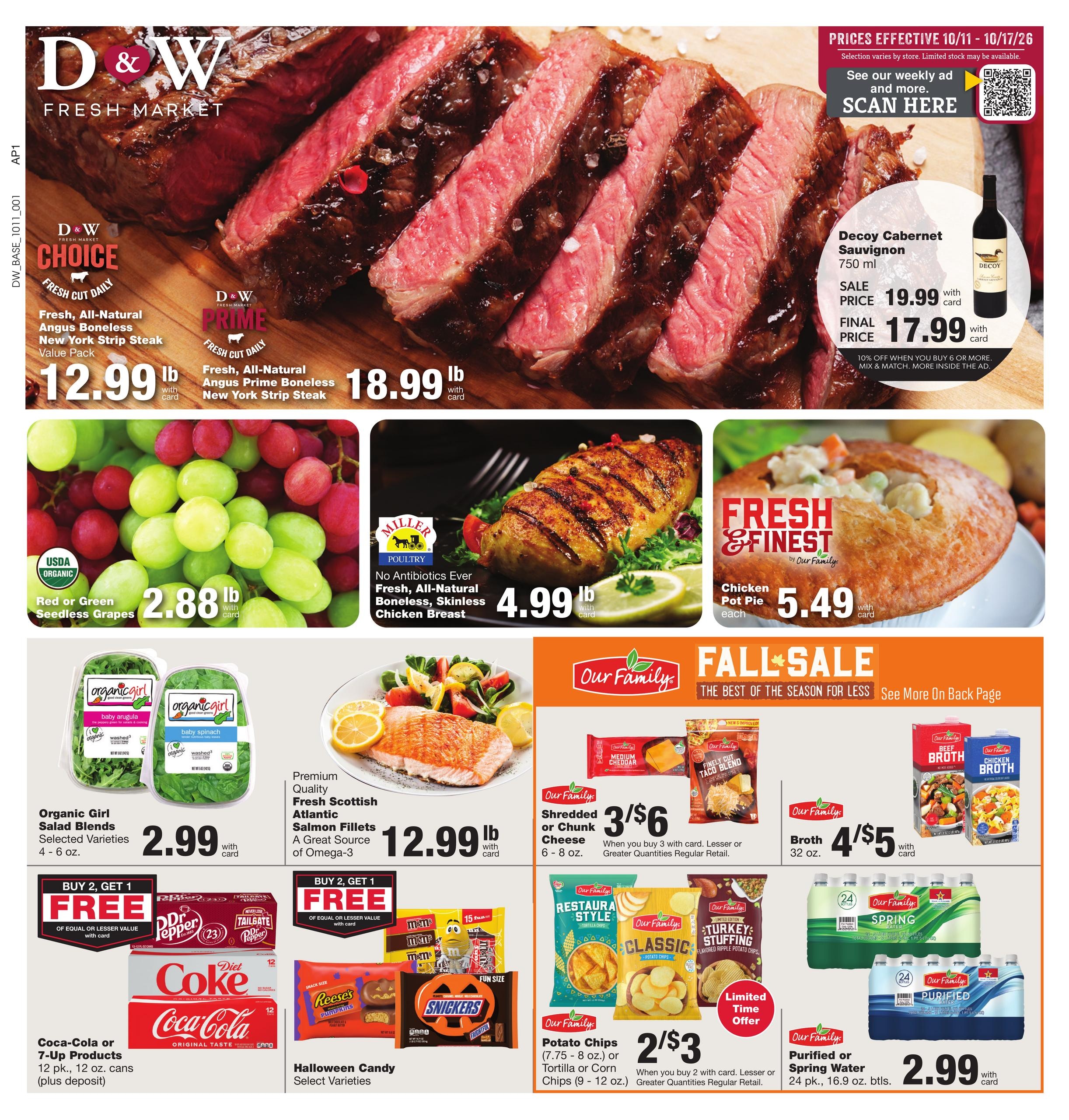 D&W Fresh Market Weekly Ad October 11 - 17, 2026
