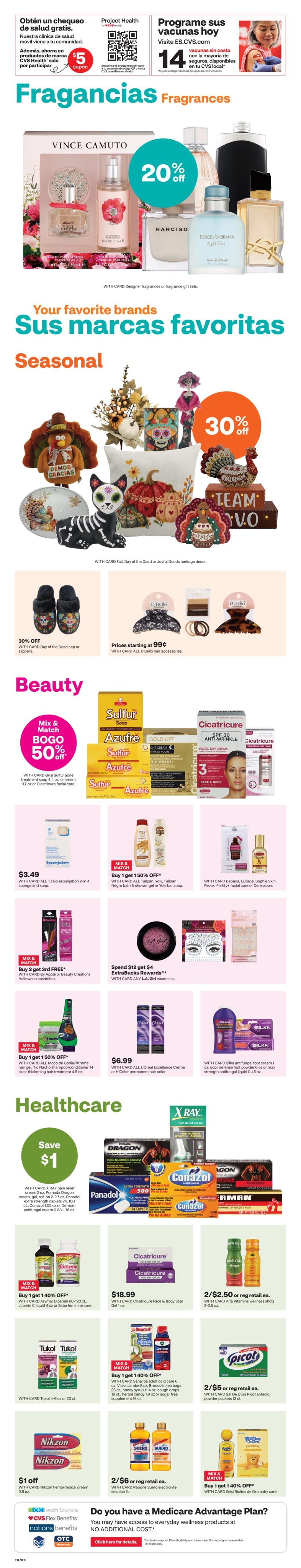 CVS Pharmacy (Arcadia Area, OK) y más Weekly Ad October 11 - 24, 2026