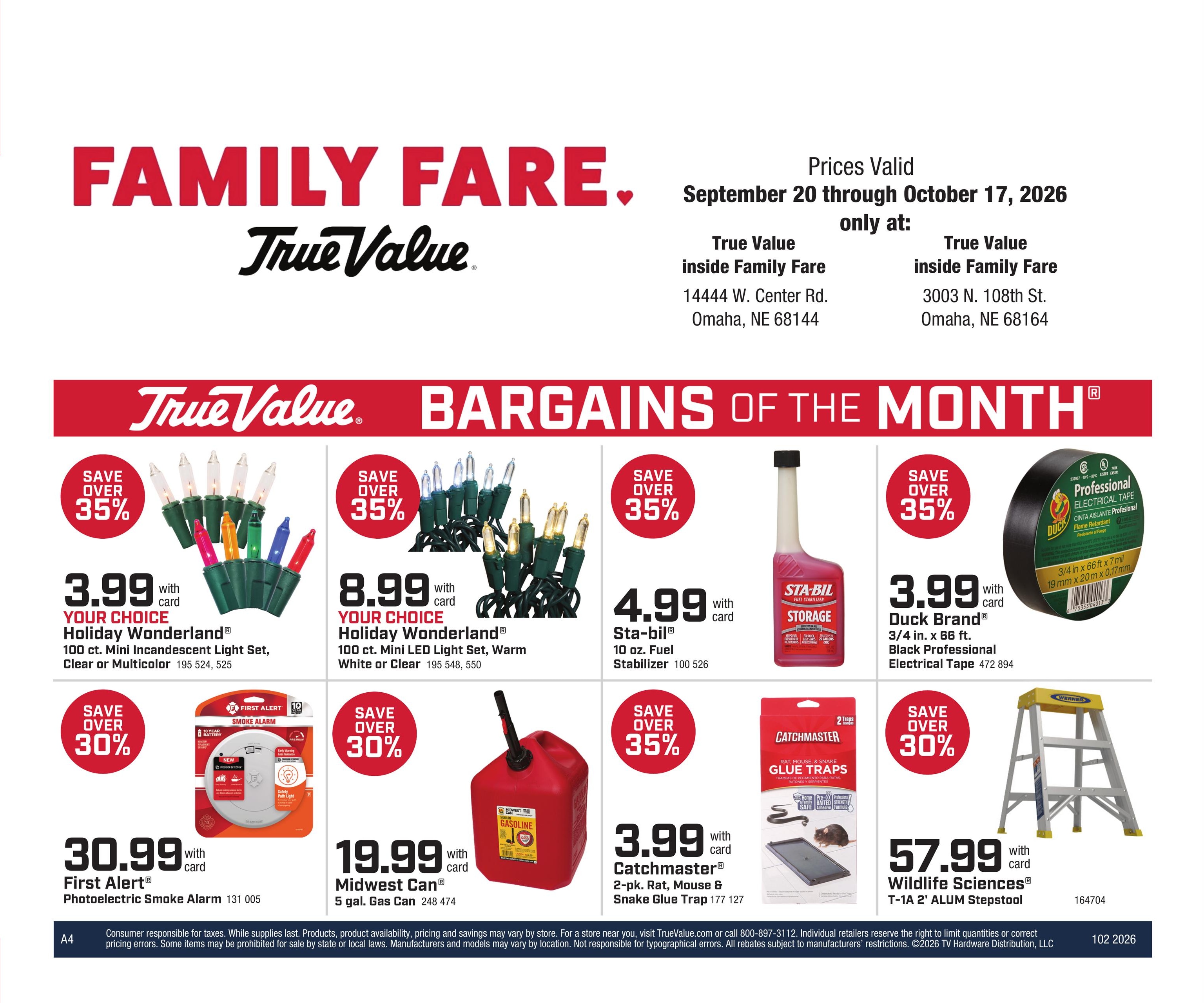 Family Fare (Bellevue Area, NE) Weekly Ad October 11 - 17, 2026