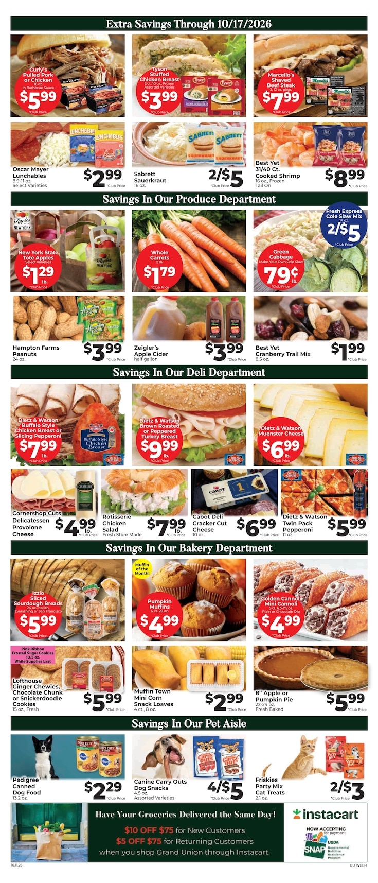 Grand Union (New York) Weekly Ad October 11 - 17, 2026