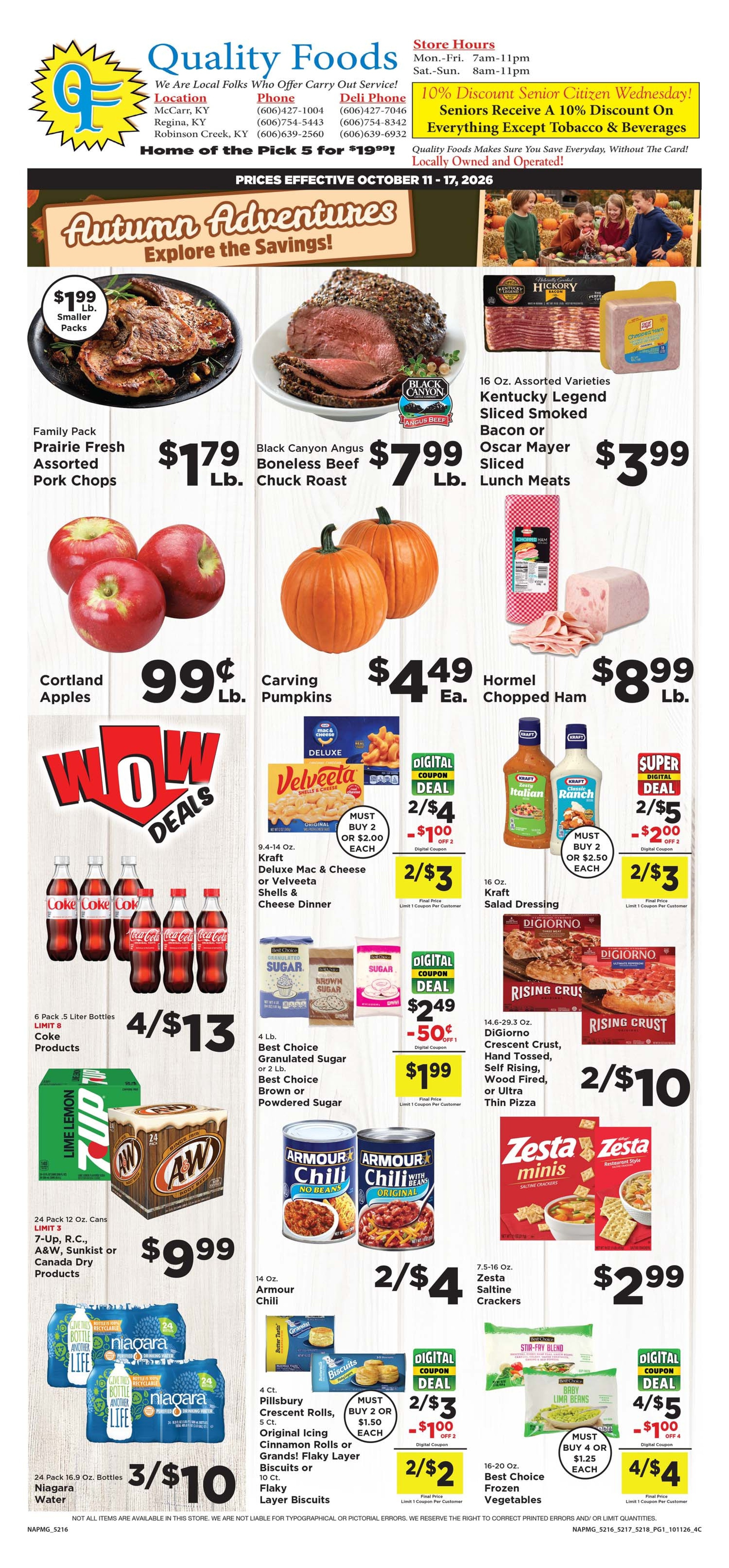 Quality Foods - Buskirk Autumn Adventures Explore The Savings! Weekly Ad October 11 - 17, 2026