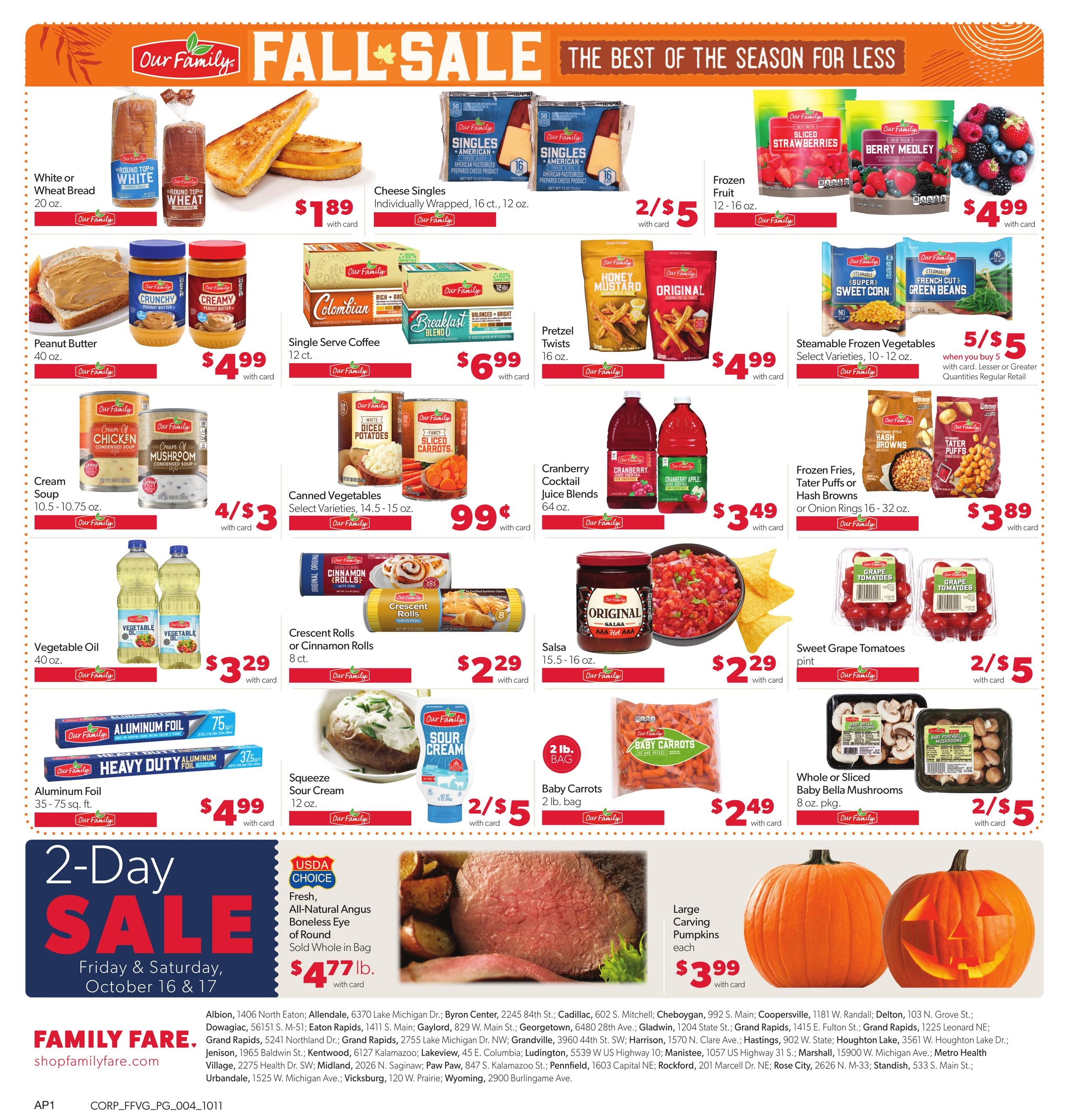 Family Fare (Bristol Area, IN) Weekly Ad October 11 - 17, 2026
