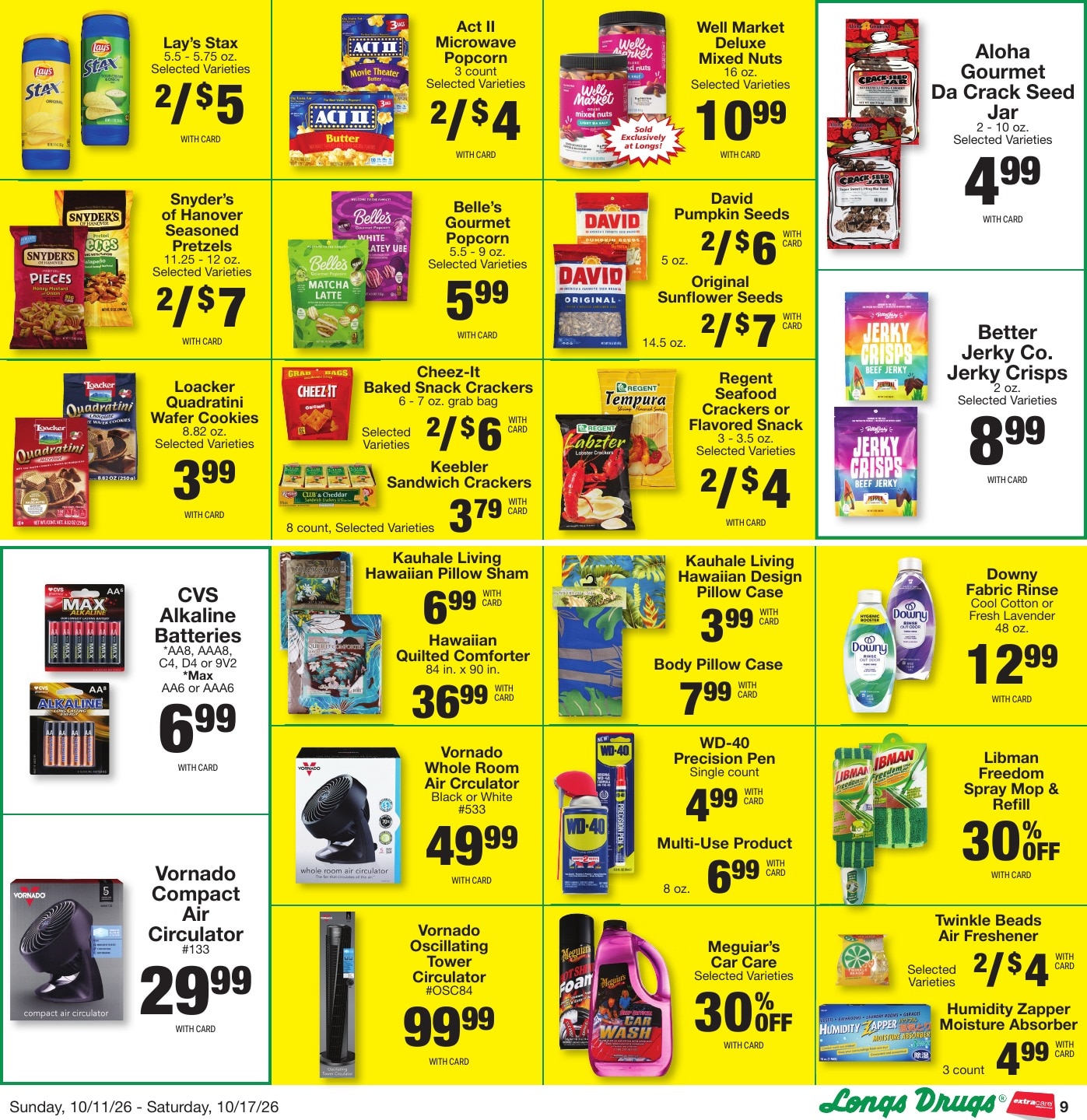 Longs Drugs Big Island Weekly Ad October 11 - 17, 2026