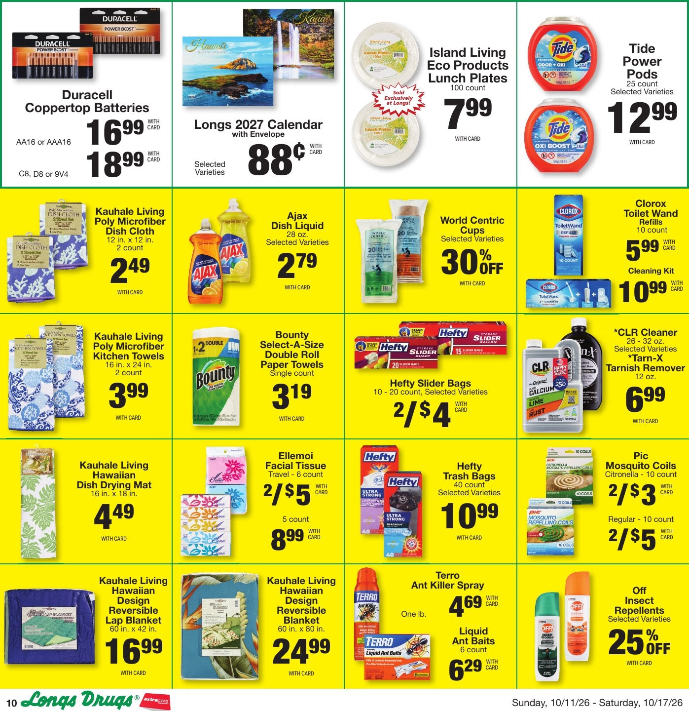 Longs Drugs Big Island Weekly Ad October 11 - 17, 2026