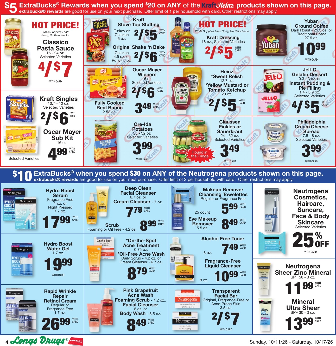 Longs Drugs Maui and Kauai Weekly Ad October 11 - 17, 2026