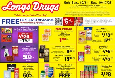 Longs Drugs Oahu Weekly Ad October 11 - 17, 2026