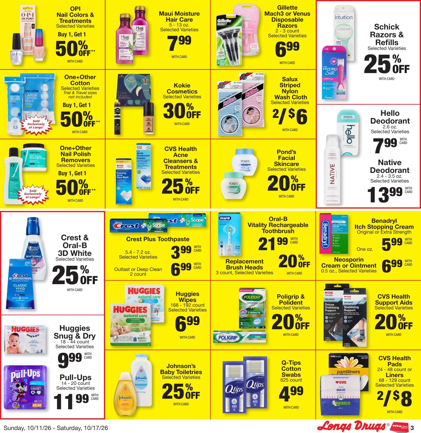 Longs Drugs Oahu Weekly Ad October 11 - 17, 2026