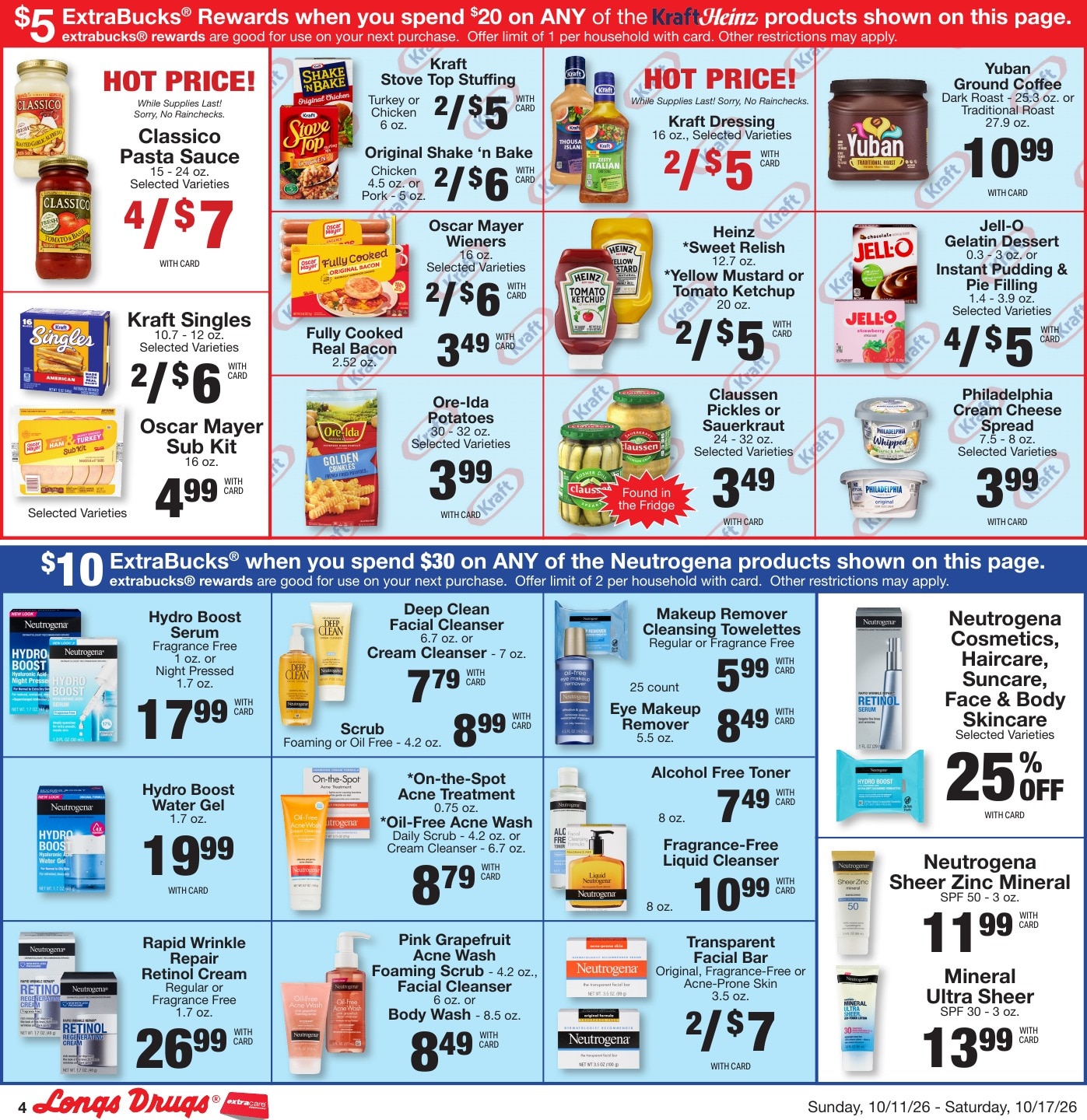 Longs Drugs Oahu Weekly Ad October 11 - 17, 2026