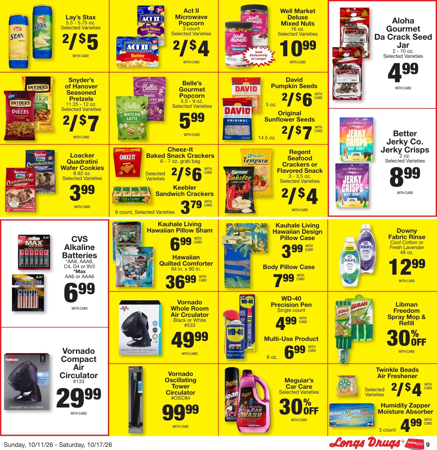 Longs Drugs Oahu Weekly Ad October 11 - 17, 2026