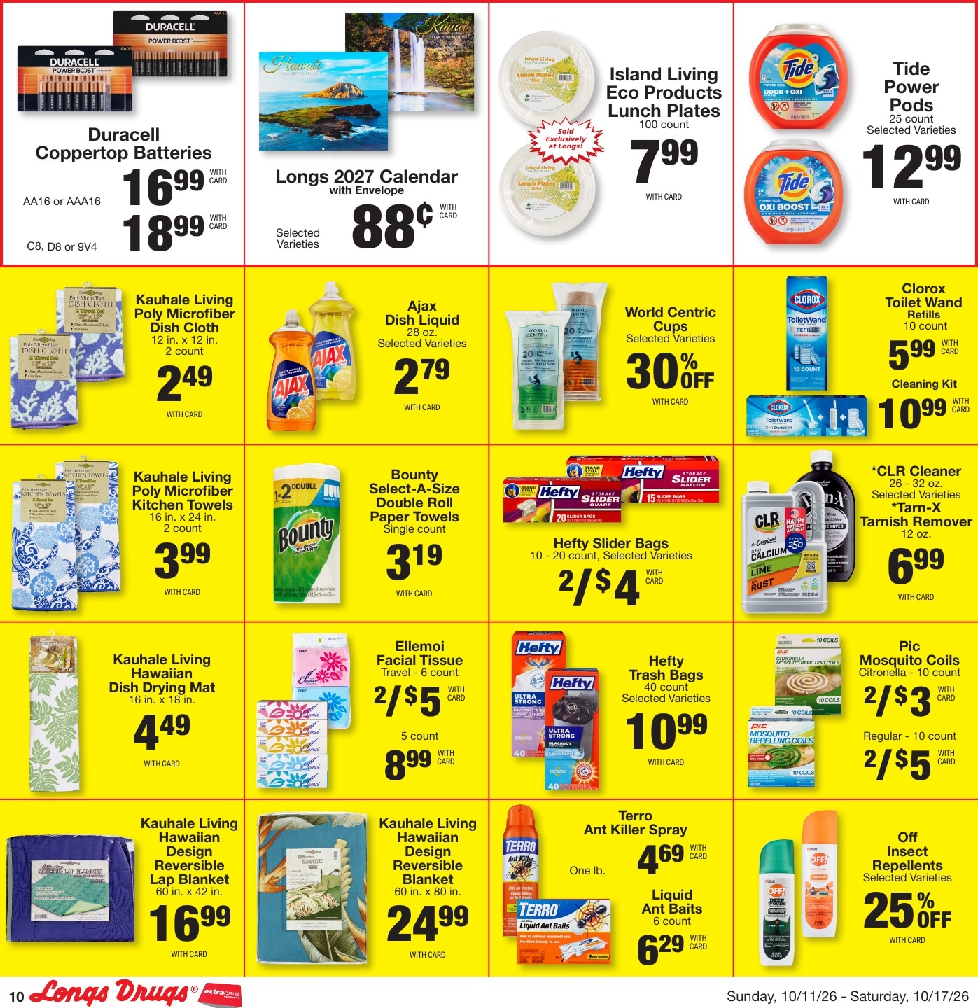 Longs Drugs Oahu Weekly Ad October 11 - 17, 2026