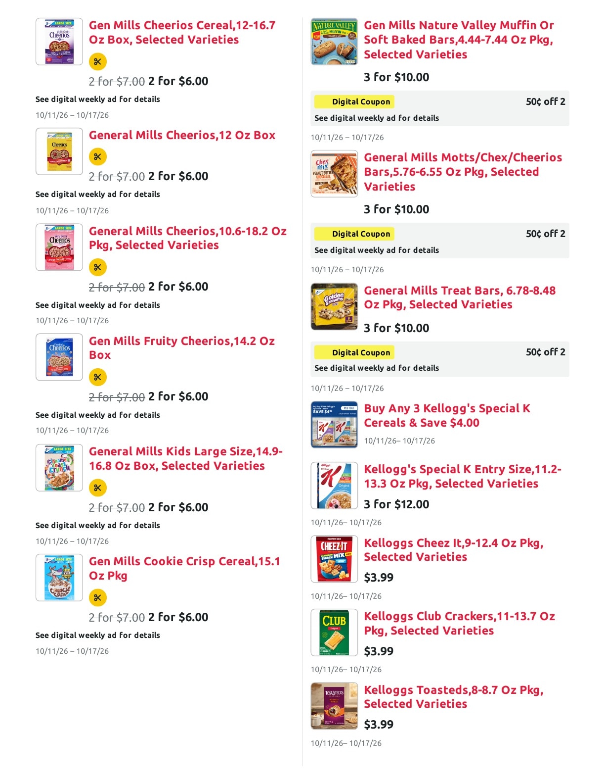 Radermacher's Fresh Market Weekly Ad October 11 - 17, 2026