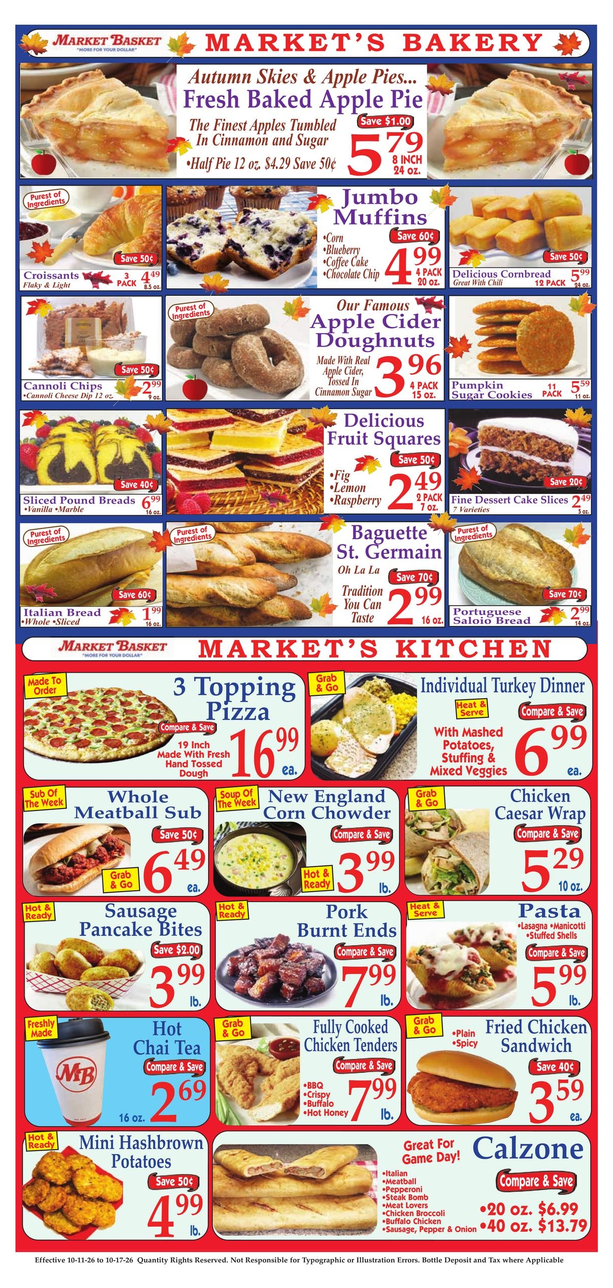 Demoulas Market Basket Weekly Ad October 11 - 17, 2026