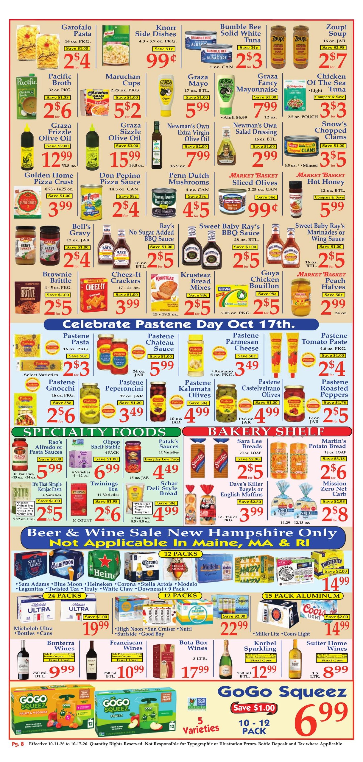 Demoulas Market Basket Weekly Ad October 11 - 17, 2026
