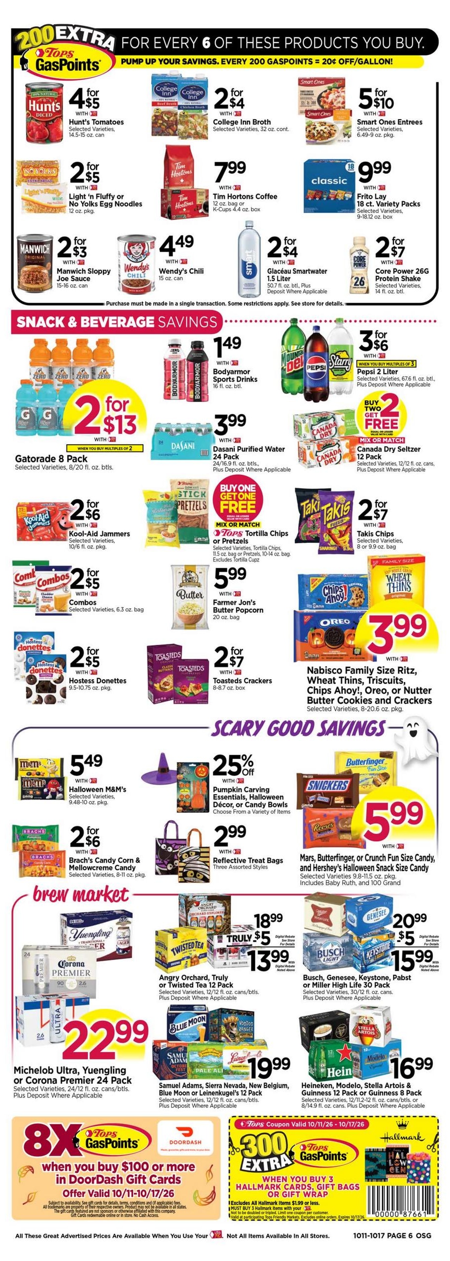 Tops Friendly Markets (Findley Lake Area, NY) Weekly Ad October 11 - 17, 2026