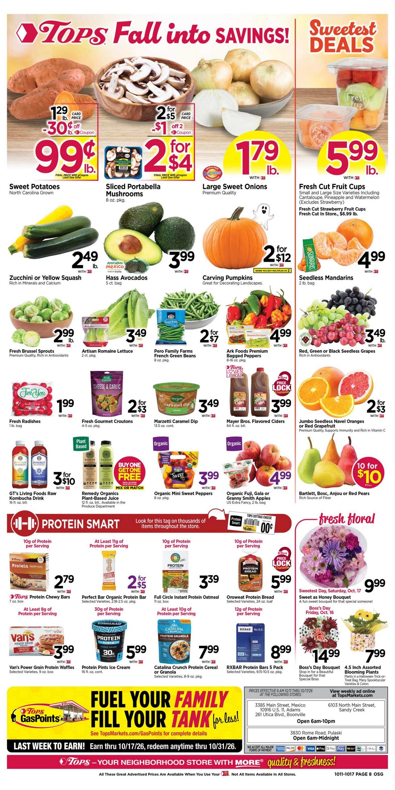 Tops Friendly Markets (Findley Lake Area, NY) Weekly Ad October 11 - 17, 2026