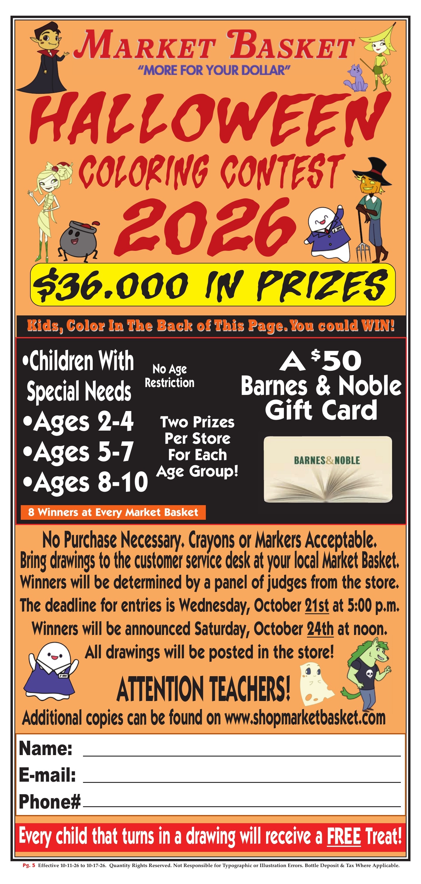 Market Basket (Louisiana, Massachusetts, Maine, New Hampshire, Rhode Island, Texas) Weekly Ad October 11 - 17, 2026