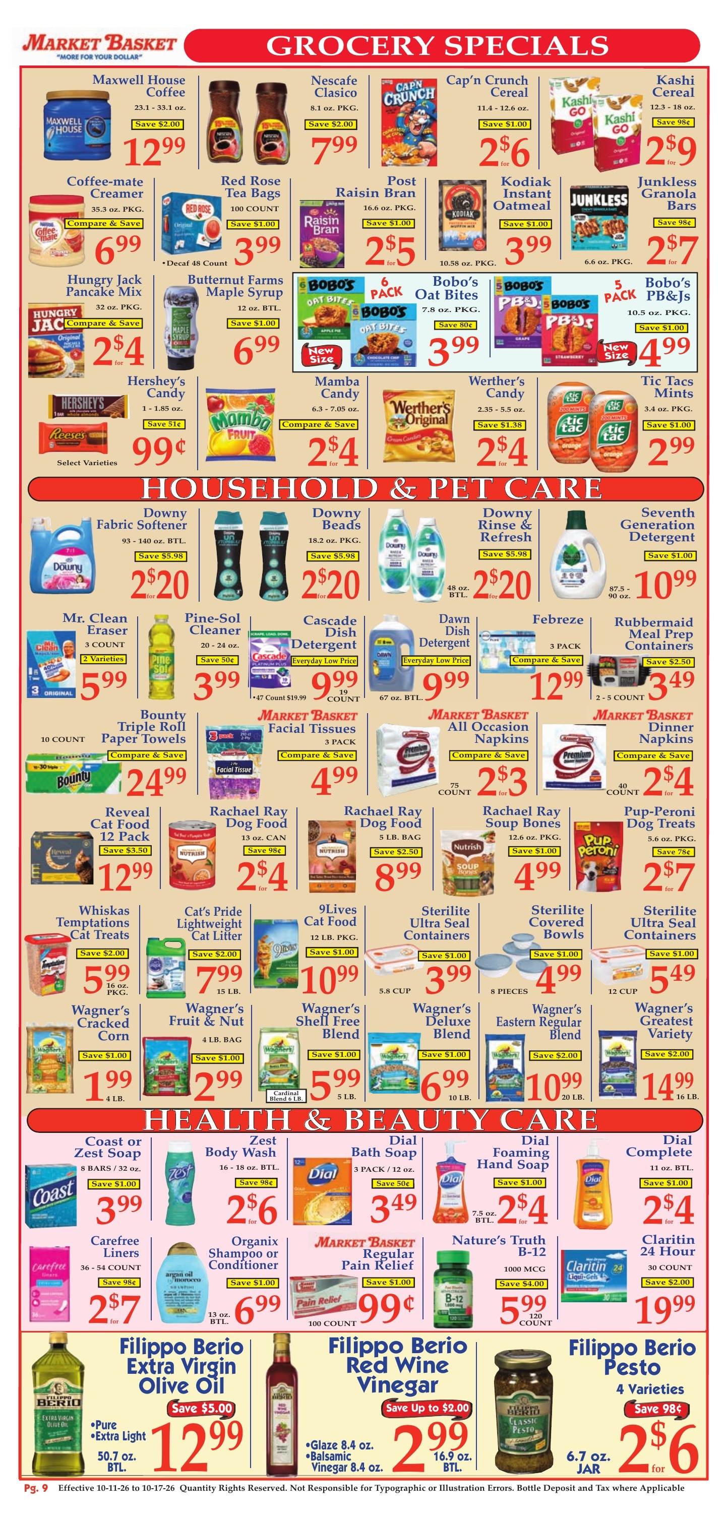 Market Basket (Louisiana, Massachusetts, Maine, New Hampshire, Rhode Island, Texas) Weekly Ad October 11 - 17, 2026
