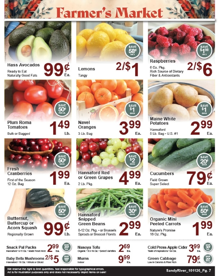 Sandy River Shop 'n Save Weekly Ad October 11 - 17, 2026