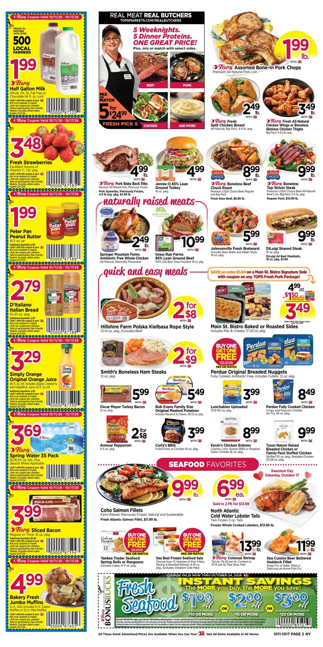 Tops Friendly Markets (Gaylordsville Area, CT) Weekly Ad October 11 - 17, 2026