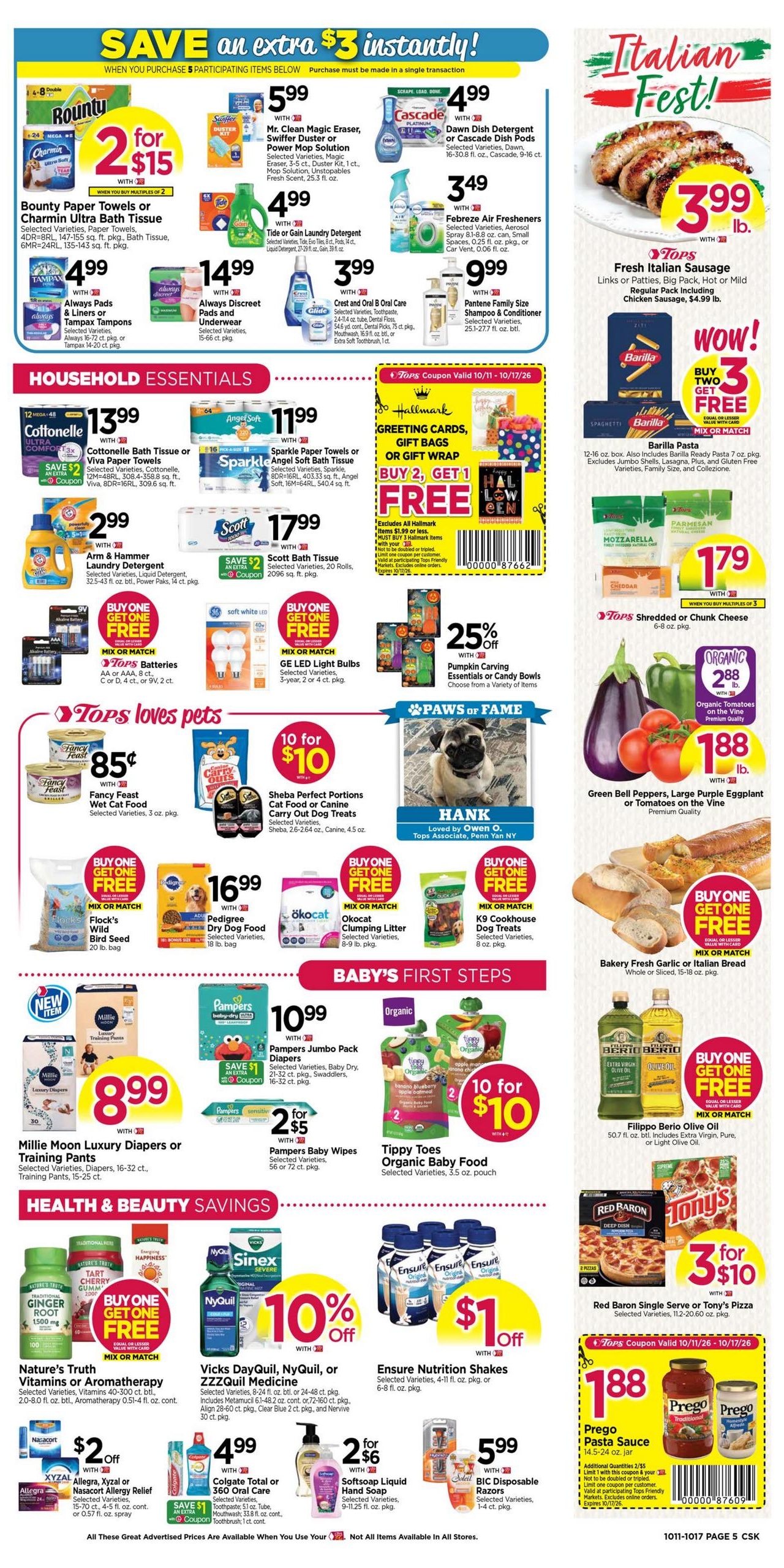 Tops Friendly Markets (Lisbon Area, NH) Weekly Ad October 11 - 17, 2026