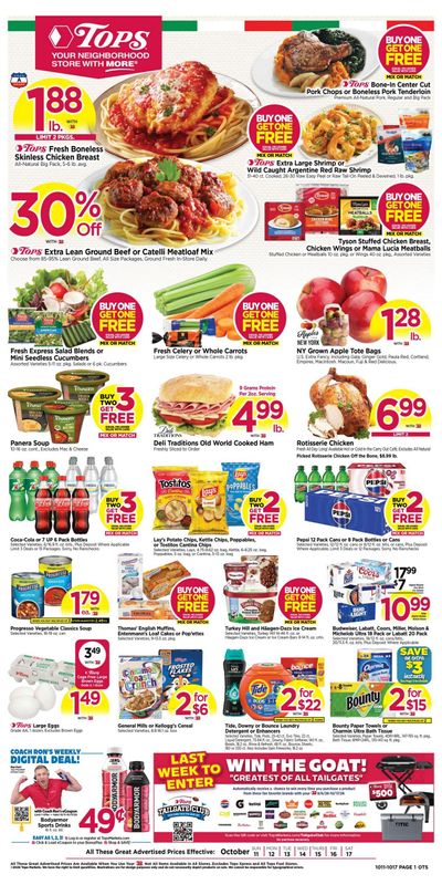 Tops Friendly Markets (Farmdale Area, OH) Weekly Ad October 11 - 17, 2026