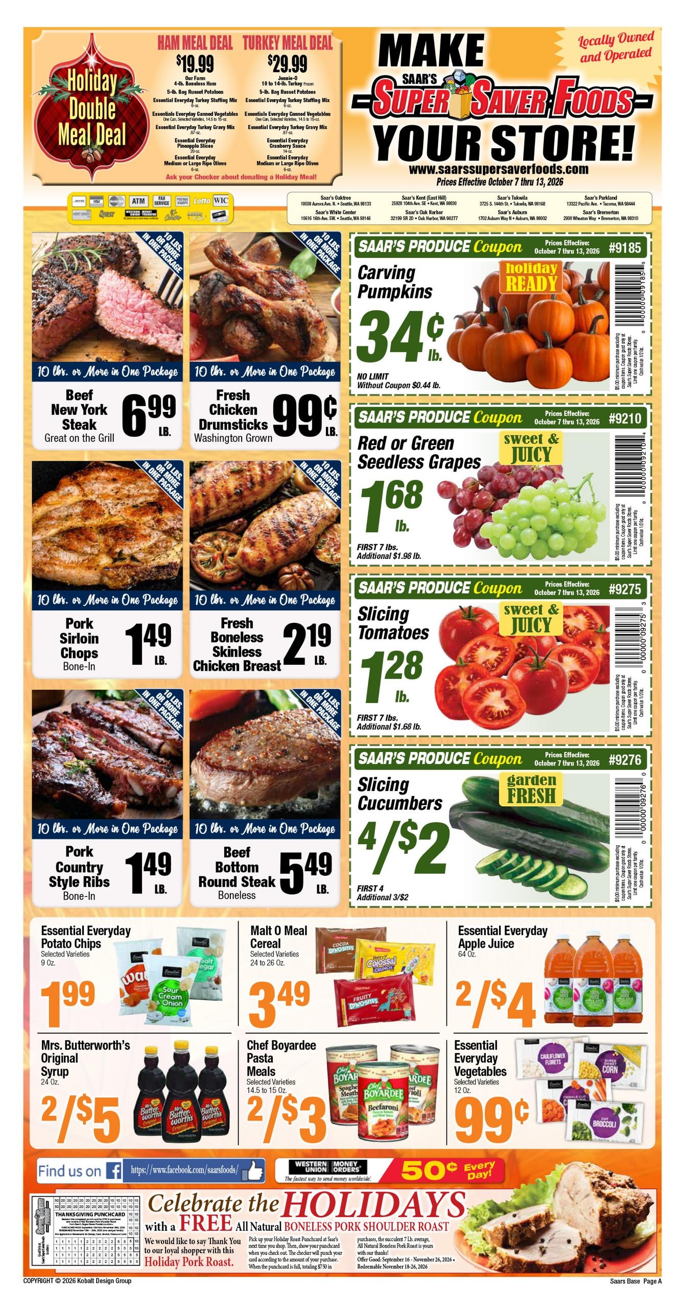 Super Saver Foods Weekly Ad October 11 - 11, 2026