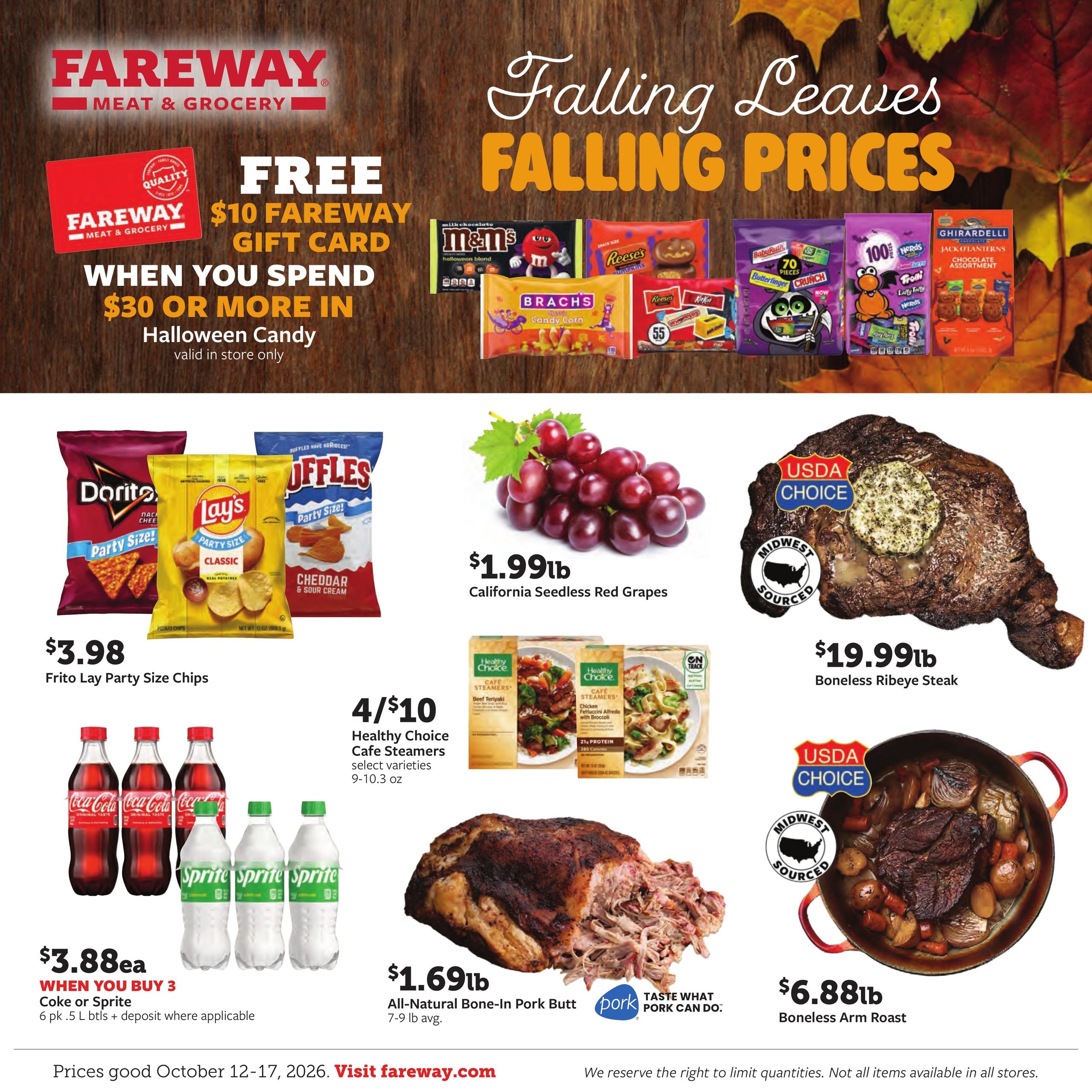 Fareway (Alvord Area, IA) Weekly Ad October 5 - 17, 2026