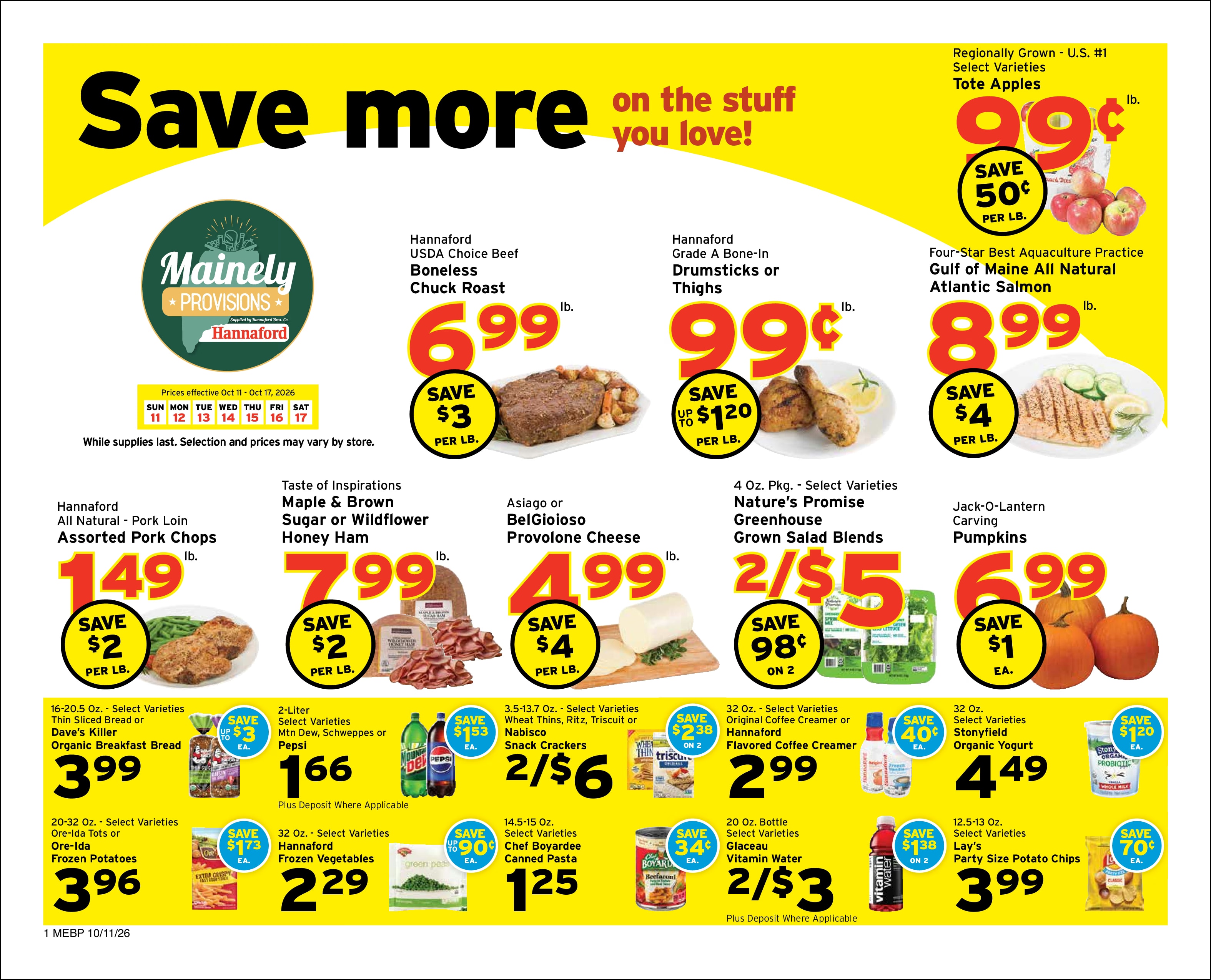 Mainely Provisions (72 Main St., Bethel, ME) Weekly Ad October 11 - 17, 2026