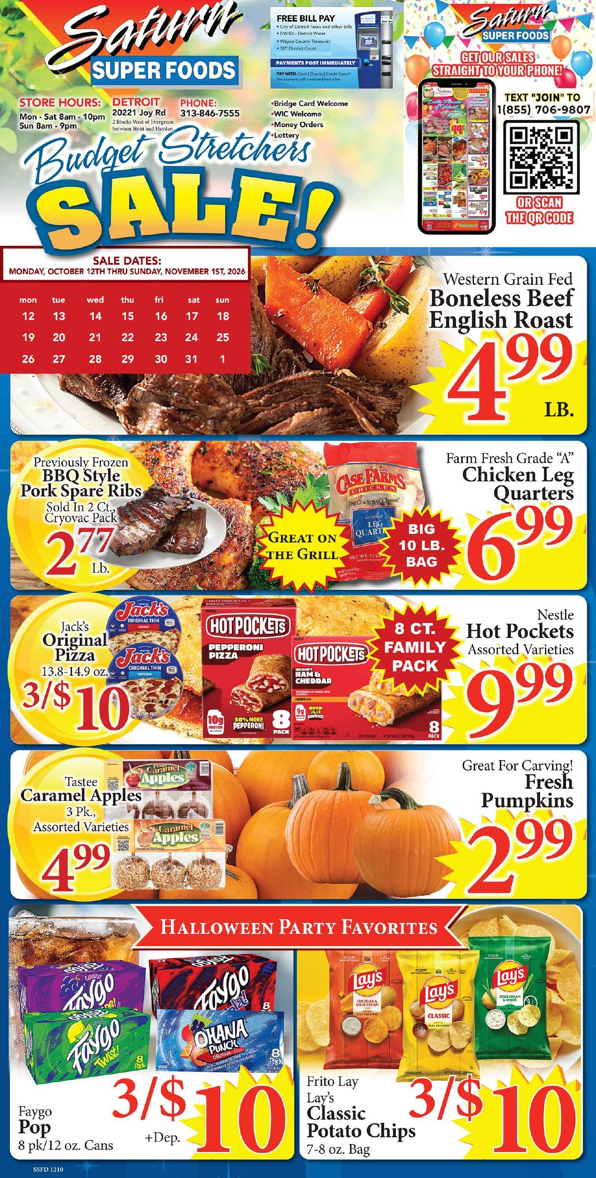 Saturn Super Foods Weekly Ad October 12 - November 1, 2026
