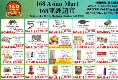 168 Asian Mart Weekly Ad October 12 - 15, 2026