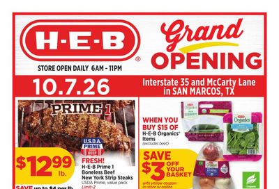 H-E-B (Staples Area, TX) Weekly Ad October 7 - 13, 2026