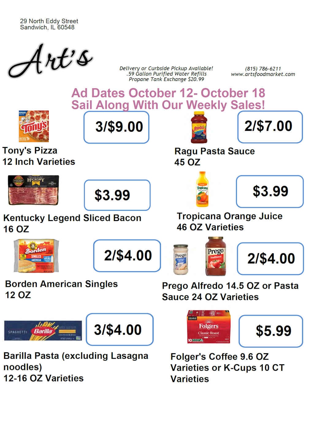 Art's Food Market Weekly Ad October 12 - 18, 2026