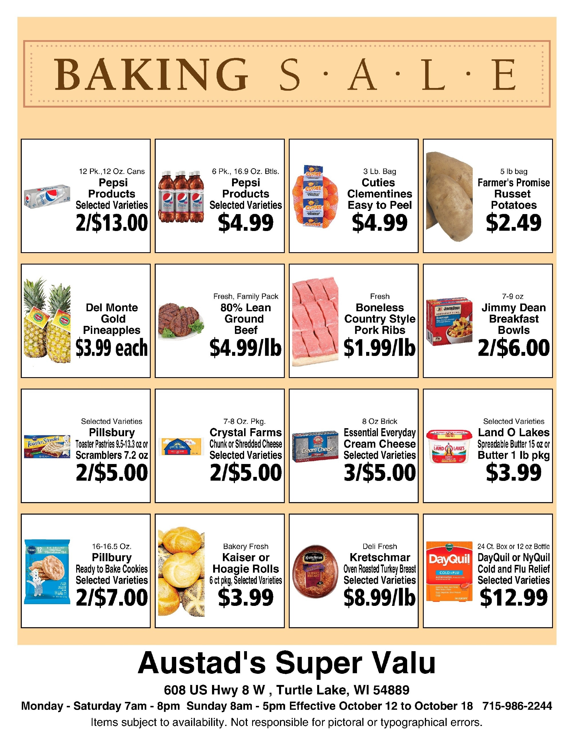 Austad's Supervalu Weekly Ad October 12 - 18, 2026