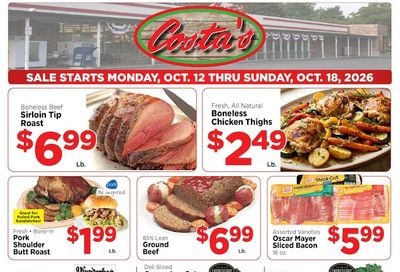 Costa's Supermarket Weekly Ad October 12 - 18, 2026