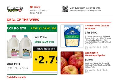 Hansen's IGA (Bangor, WI) Weekly Ad October 12 - 18, 2026