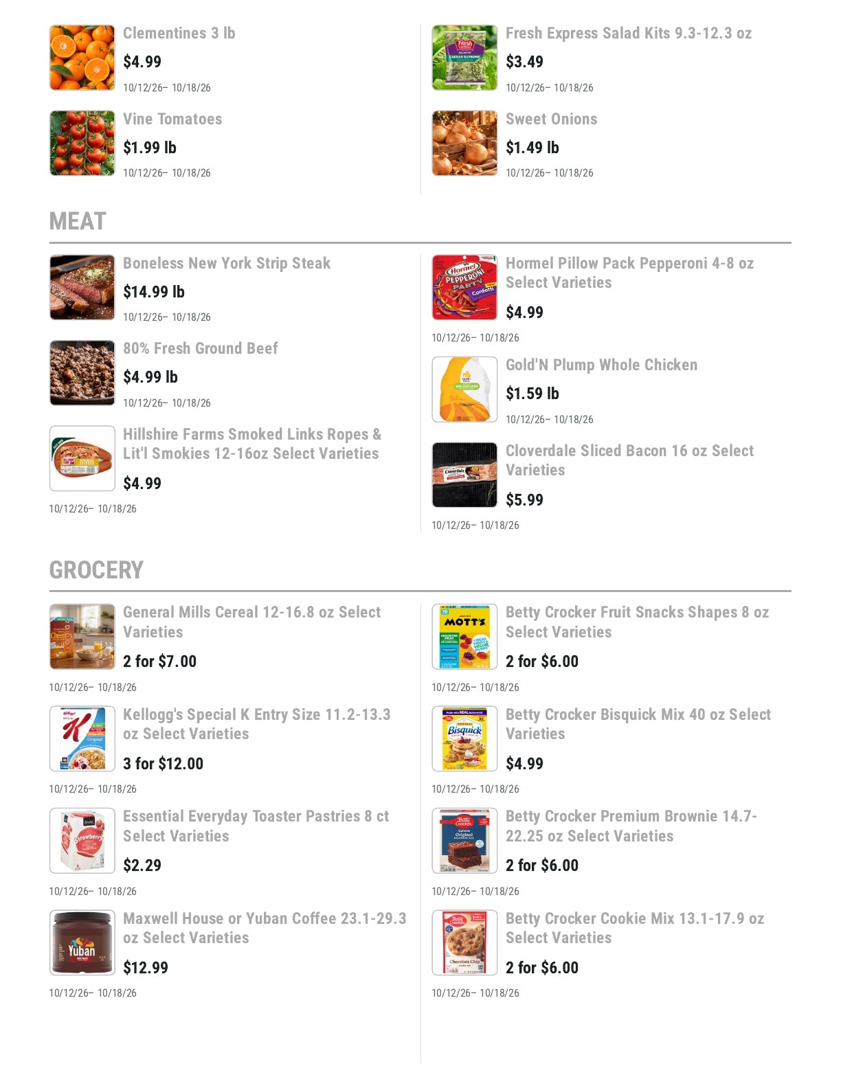 Barnesville Grocery Weekly Ad October 12 - 18, 2026
