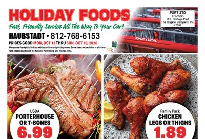 Holiday Foods (760 Hwy 68 East, Haubstadt, IN) Haubstadt Weekly Ad October 14 - 20, 2026