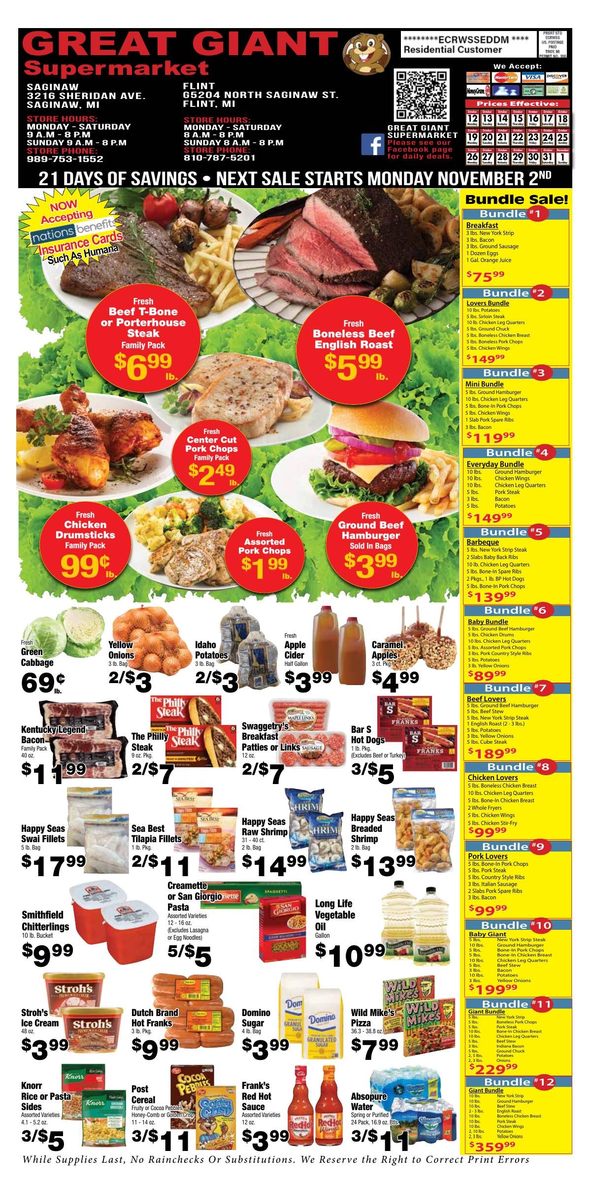 Great Giant Supermarket Weekly Ad October 11 - 24, 2026