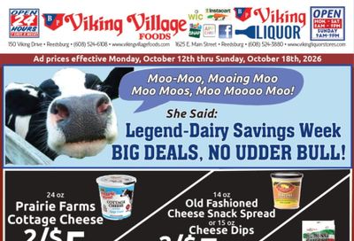 Viking Village Foods Weekly Ad October 12 - 18, 2026