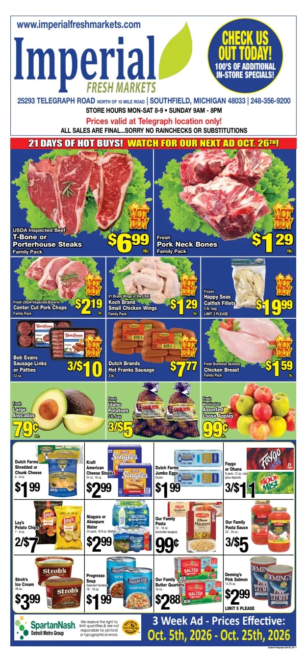 Imperial Fresh Markets (Southfield, MI) Weekly Ad October 12 - November 8, 2026