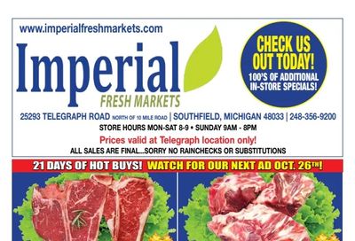 Imperial Fresh Markets (Southfield, MI) Weekly Ad October 12 - November 8, 2026