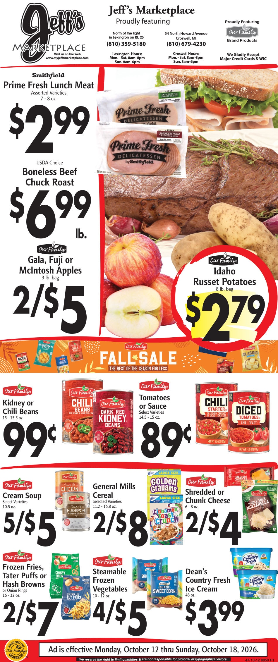 Jeff's Market Weekly Ad October 12 - 18, 2026