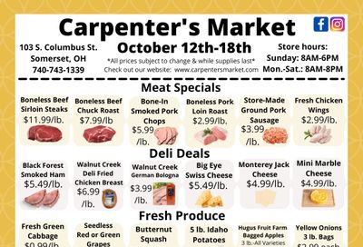 Carpenter's Market Weekly Ad October 12 - 18, 2026