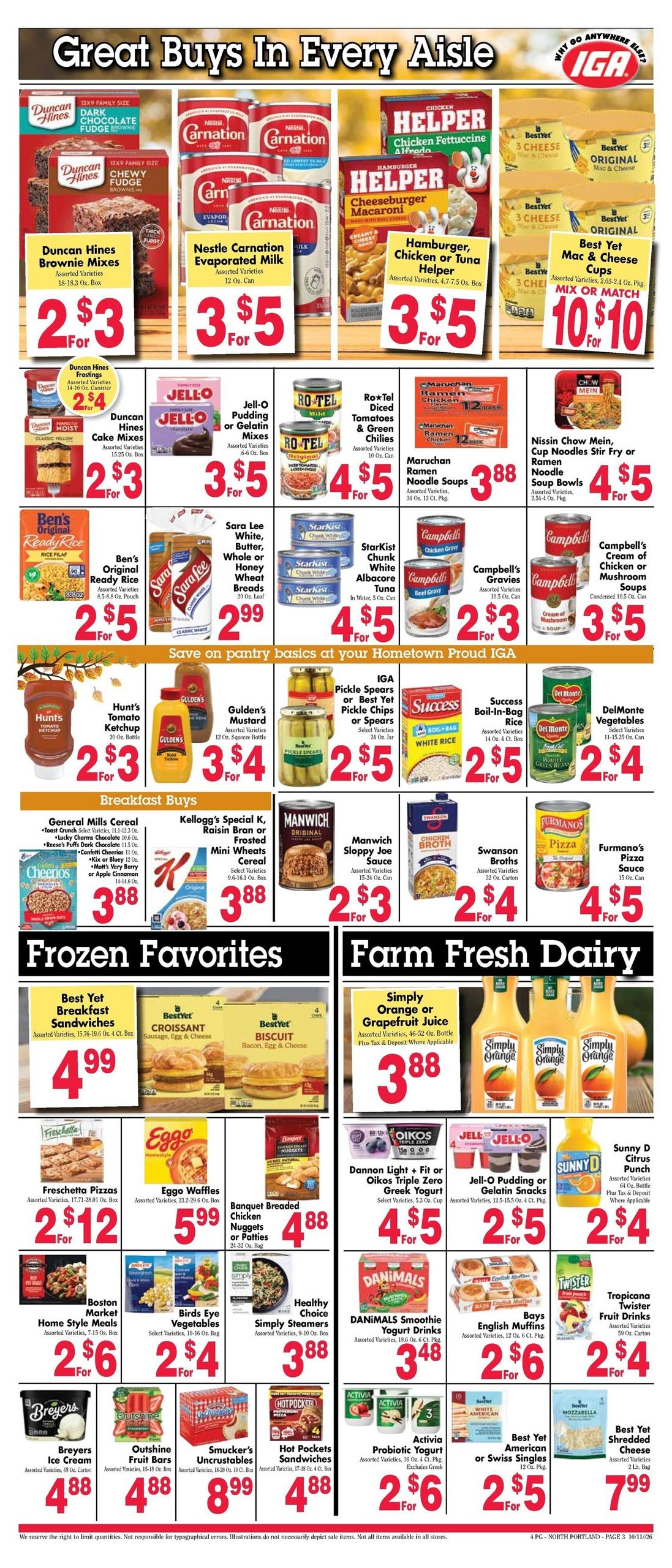 Andy's IGA Foodliner Weekly Ad October 11 - 17, 2026