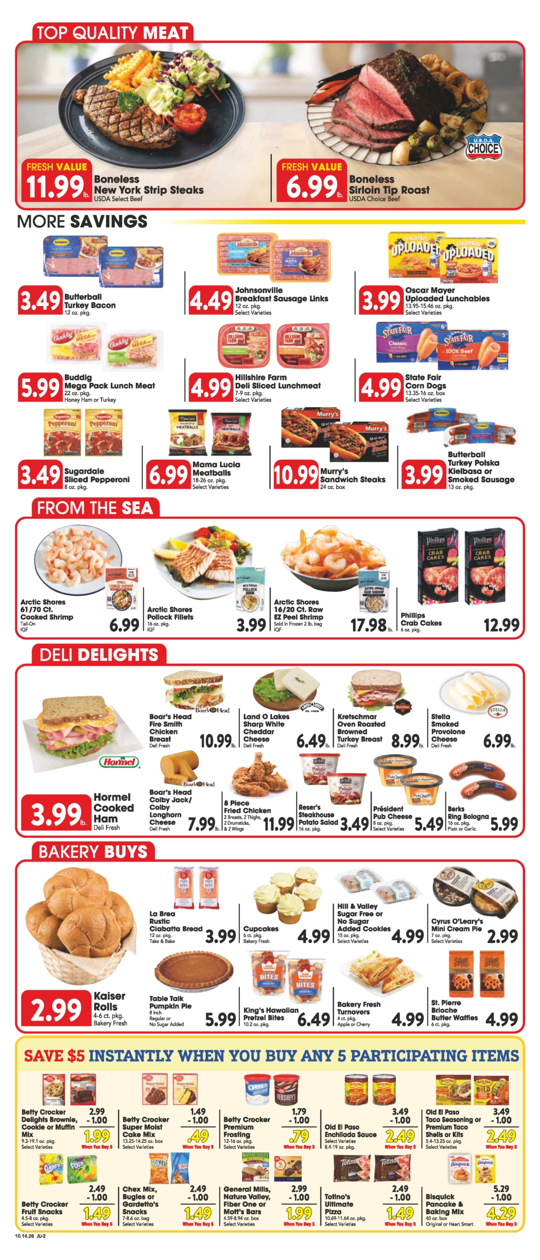 Trout's Jubilee Foods Weekly Ad October 14 - 20, 2026