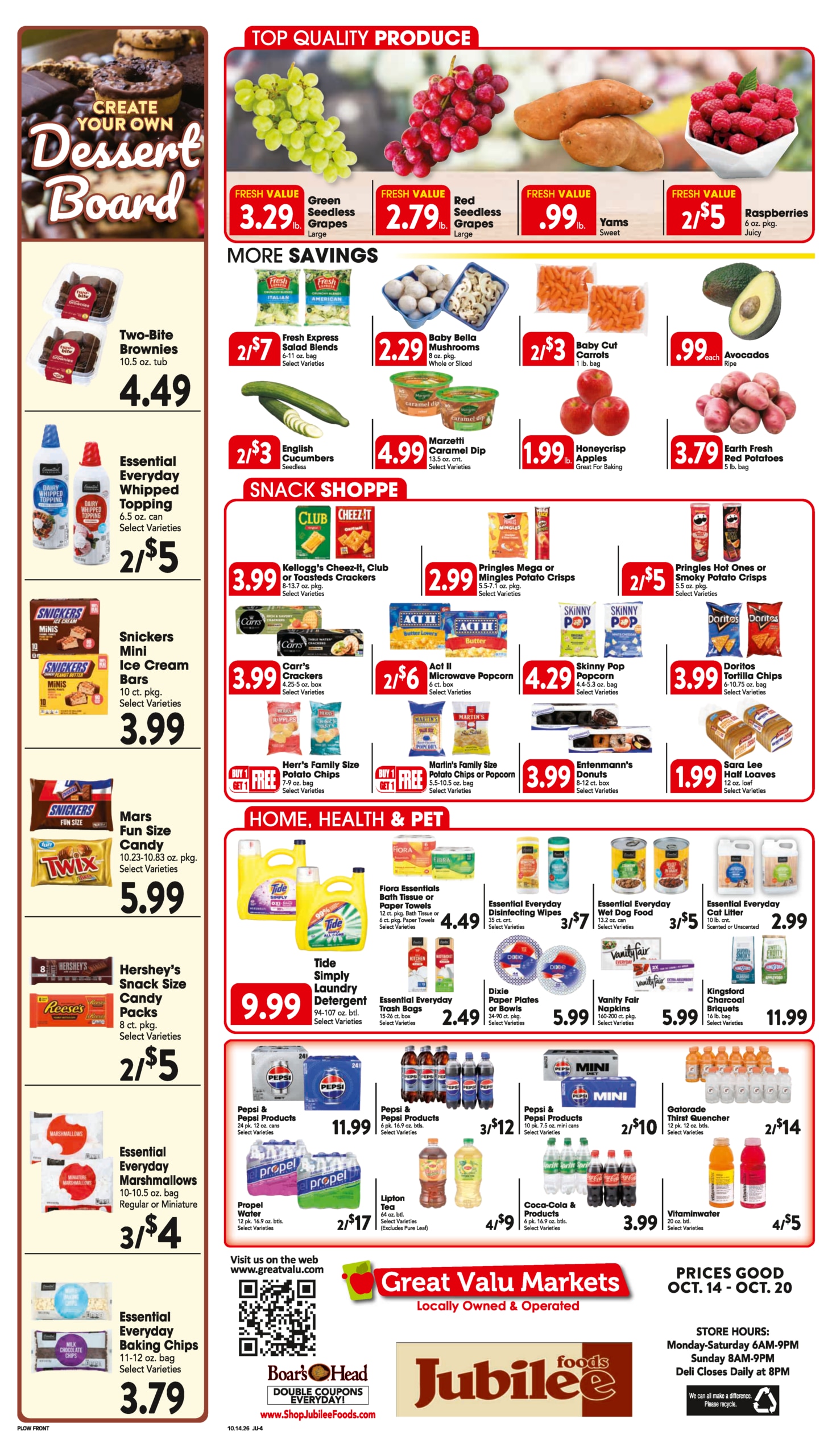 Trout's Jubilee Foods Weekly Ad October 14 - 20, 2026