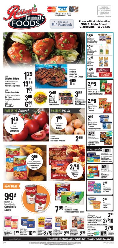 Rehkopf's Family Foods Weekly Ad October 14 - 20, 2026