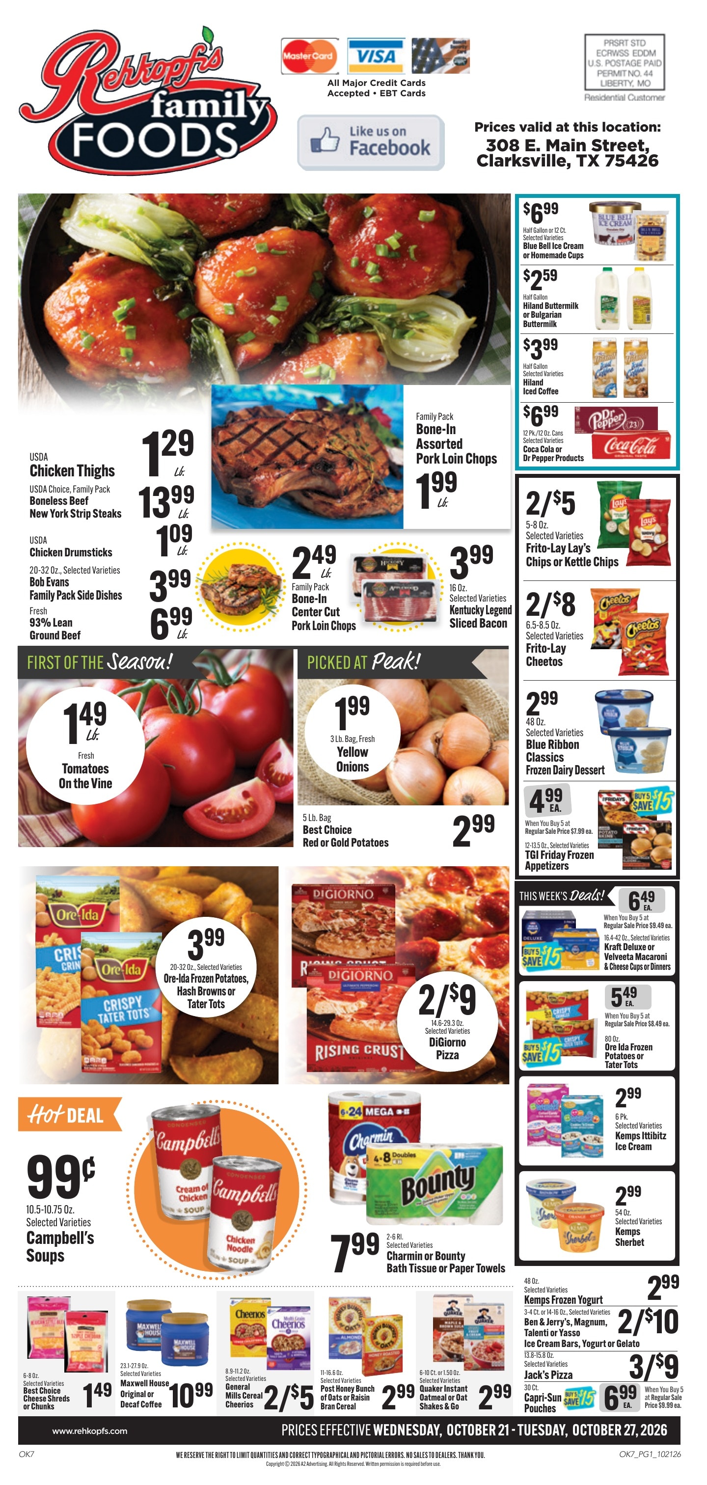 Rehkopf's Family Foods Weekly Ad October 14 - 20, 2026
