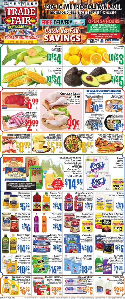 Trade Fair Supermarket (Glenwood Landing Area, NY) Weekly Ad October 9 - 15, 2026
